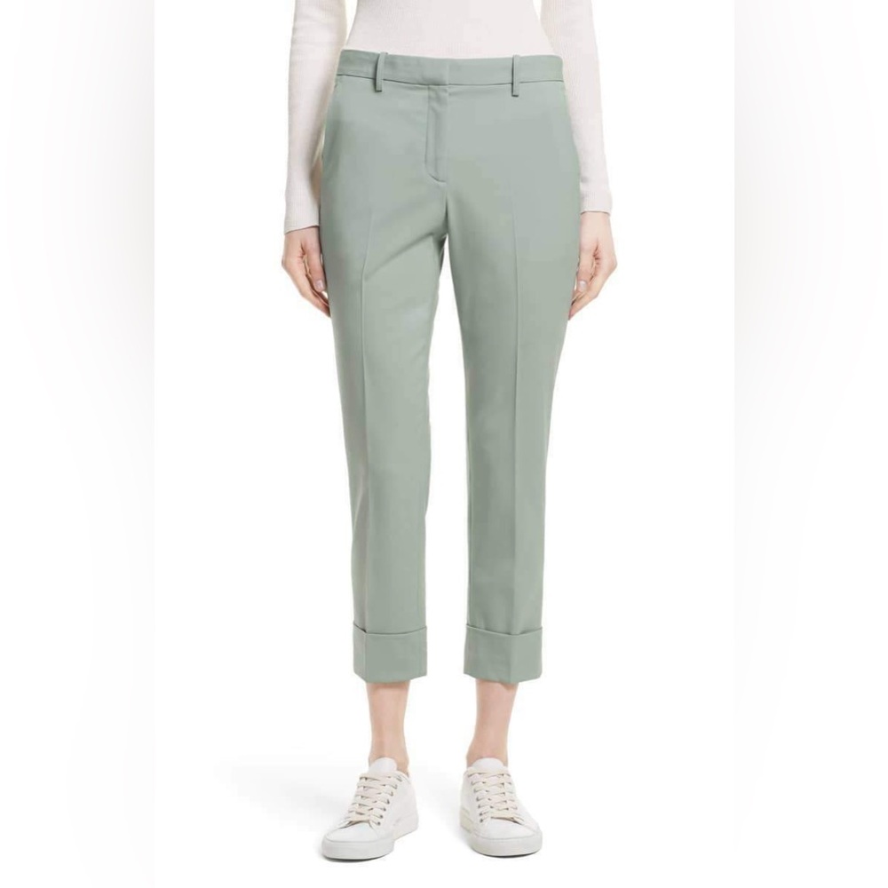 NWT Theory Green Cuff Crop Pants